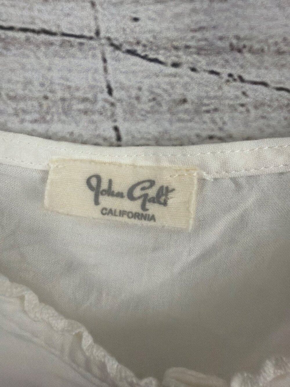 John Galt White Tiered Babydoll Dress Adjustable Straps Lightweight - Picture 2 of 4